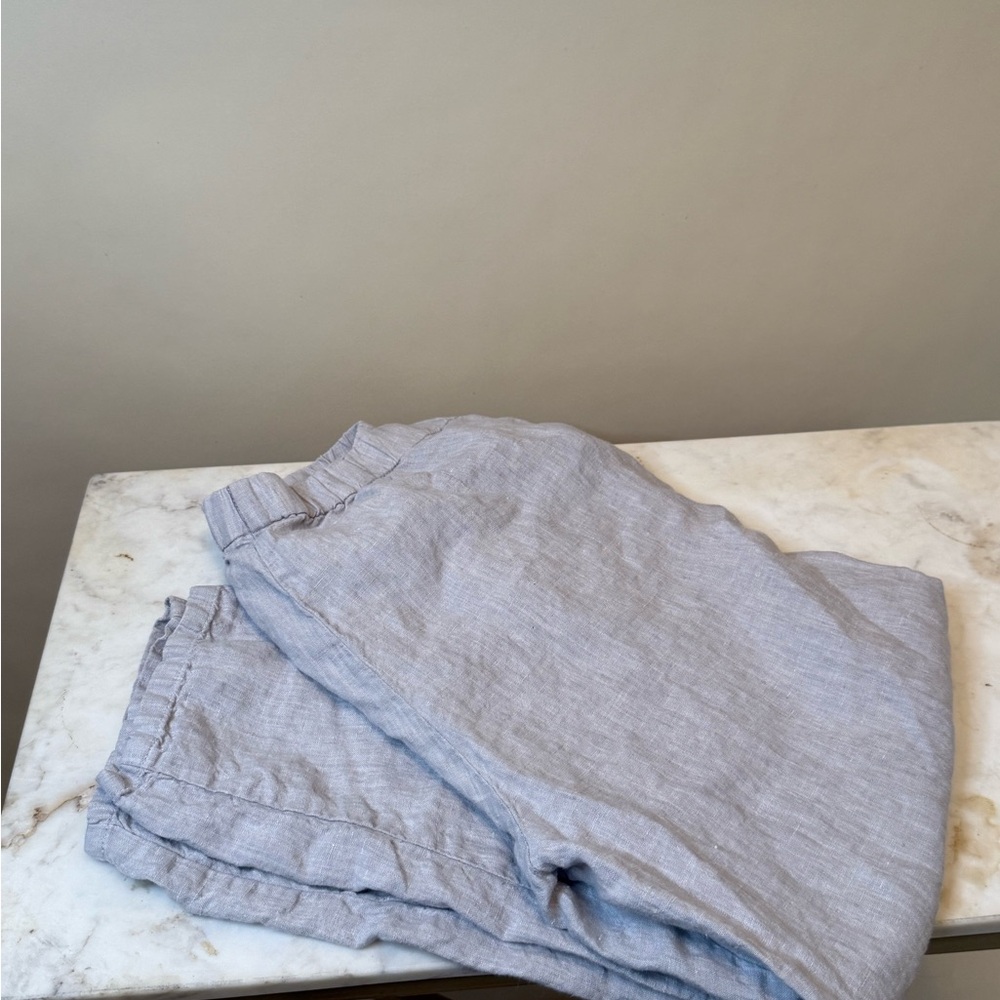 J. Jill Soft Gray Linen Pants